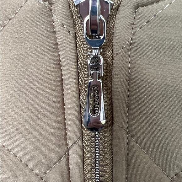 Men's Outdoor Quilted Bomber Jacket - Khaki Tan - XL - Picture 4 of 9